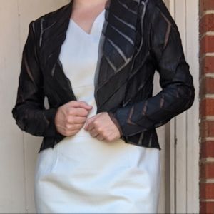 CG BY CG Faux Leather/Mesh Blazer